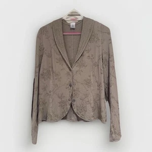GHOST Lightweight Beige Embroidered Jacket Size 14 LL - Picture 1 of 6