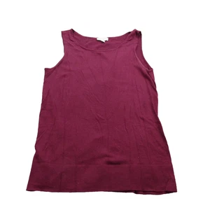 Susan Graver Tank Top Damen Medium Burgund Ärmellos Strickpullover Lagenlook - Bild 1 von 8