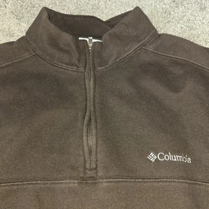 Columbia 1/4 Zip Pullover Sweater Men Large Brown Long Sleeve Casual - Picture 1 of 8