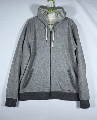 Sudadera con Capucha Faherty Doble Punto Cremallera Completa Para Hombre XL Gris Jaspeado Ropa de Salón Minimalista Foto 1 de 4