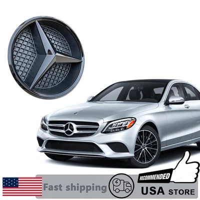 Fits Mercedes-Benz 2015-2018 W205 C250 C300 C63 AMG Front Grille Star.Emblem US - Imagem 1 de 4