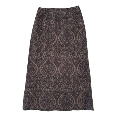 Falda midi vintage Pendleton marrón cachemir estampado lana 6 Preppy Boho Foto 1 de 4