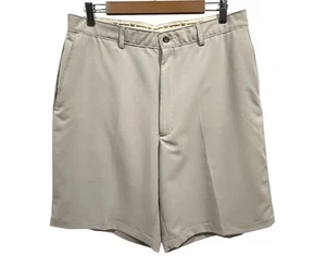 HAGGAR Comfort Equipped Chino Shorts Men's 34x8 Beige Golf Performance - Picture 1 of 15