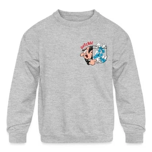 The Smurfs Gargamel Catch Game - Animated Fun Design Kids' Crewneck Sweatshirt - Picture 1 of 7