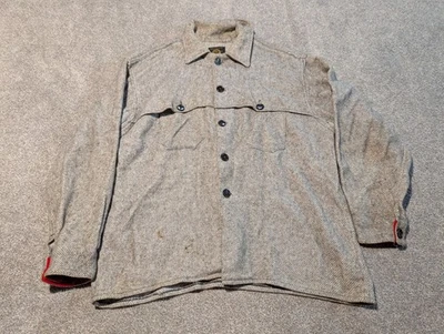 Woolmaster By Buffalo Jacket Mens XL Gray Wool Mackinaw Vintage Shacket Canada  - Image 1 of 4