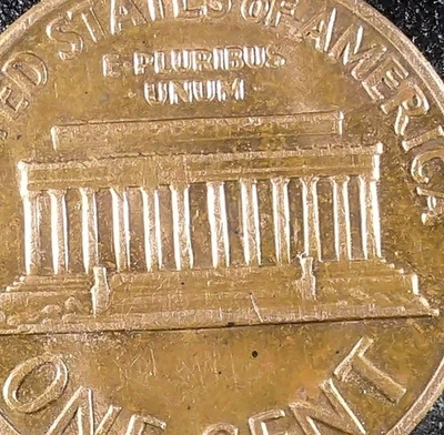 1969 S Floating Roof, Doubling On Mint Mark Lincoln Memorial Penny Error - Image 1 of 4