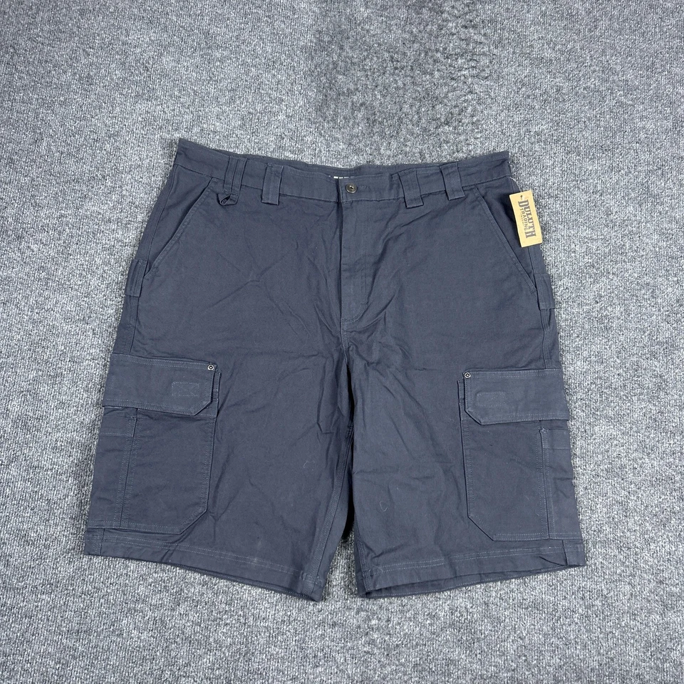 Duluth Trading Cargo Shorts Mens 42 Steel Blue DuluthFlex Fire Hose 12 Inch - Image 1 of 4