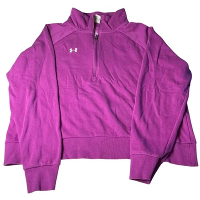 Under Armour Pullover Quarter Zip Purple Activewear Top - Large - Image 1 of 4