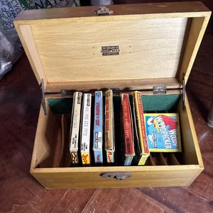 Nega File Co Wood Box 11.75 x 6.25 x 5.75 Wooden & 7 AS IS 8mm Films Reels - Picture 1 of 19