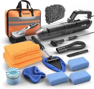 Kit Pulizia Auto, Kit Dettagli per Pulitore Interni con 10000pa Aspirapolvere Auto-ST - Foto 1 di 9