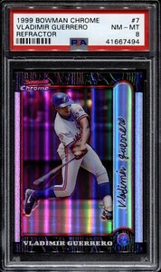 1999 Bowman Chrome Refractor #7 Vladimir Guerrero PSA 8 POP 2 Expos HOF