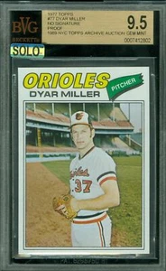 1977 TOPPS LOA 77 DYAR MILLER PROOF UNISSUED  BGS 9.5 MAC SOLO FINEST $500 CARD* - Picture 1 of 8