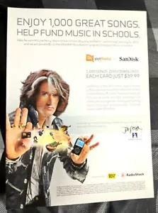 AEROSMITH / JOE PERRY / 2009 SLOT RADIO VON SANDISK MAGAZIN DRUCKWERBUNG - Bild 1 von 1