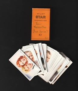 1934 Wills Cigarettes Radio Celebrities ~~ Near Set ~~ With Original Wills Box!