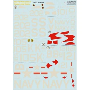 Print Scale 48-159 Decal 1:48 Navy F9F-2 -3 Panthers in Combat over Korea Part 1 - Picture 1 of 24