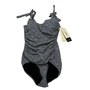 Traje de baño Profile By Gottex Colette para mujer copa 14D una pieza puntos negros y blancos - Imagen 1 de 7
