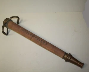 Fireman’s Brass Handle and Brass Tip Fire water Hose Nozzle - Picture 1 of 8