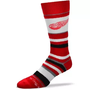 Calze girocollo Detroit Red Wings Hockey donna rosse e bianche a righe morbide - Foto 1 di 1