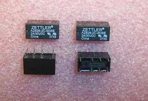 QTY (4) AZ826-2C-6DSE ZETTLER 2 FORM C DPDT 6Vdc 2A MINIATURE SIGNAL RELAYS ROHS - Picture 1 of 3