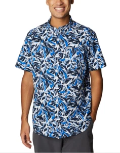 Camisa Columbia Hombres Rapid Rivers Estampada Manga Corta Hoja Camuflada Talla XXL - Imagen 1 de 2