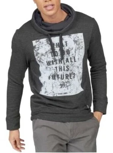 Tom Tailor Denim TTD Sudadera Gris Negro Hombre Suéter Sudadera con Capucha Algodón - Imagen 1 de 1