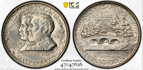 1937 PCGS & CAC MS65 Antietam Commemorative Half Dollar Cover