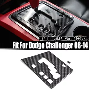 Cubierta del panel de cambio de marchas de consola de fibra de carbono para Dodge Challenger 2008~2014 - Imagen 1 de 10