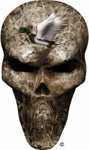 Mallard duck shadow grass skull golf cart go kart window vinyl graphic decal - Picture 1 of 1