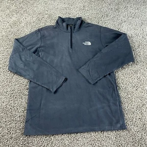 North Face Sweater Boys Large Blue Outdoor Snap Zip Fleece Kid Youth B11 - Picture 1 of 8