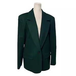 Pendleton klassischer grüner Wollblazer mit gekerbtem Kragen und einem Knopf Größe 10 - Bild 1 von 7