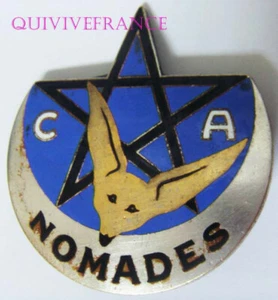IN22969 - INSIGNE Compagnies Nomades d’ALGERIE, argenté, guilloché, fennec doré - Picture 1 of 2