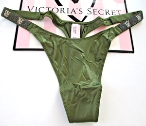VICTORIA'S SECRET VERY SEXY Rhinestone Shine Strap Thong Panty VS Green S M L XL - Picture 1 of 6