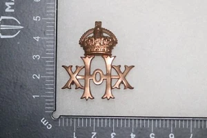 BRITISH ARMY CAP BADGE 20TH HUSSARS CAVALRY BRASS METAL - Picture 1 of 2