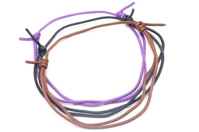 Collar Gargantilla Surfer Trenzado Ajustable Ligero 3mm Cordón Unisex - Hecho en EE. UU. Foto 1 de 4