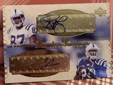 2007 UD Premier Parings Reggie Wayne - Joseph Addai  Auto  15/25 Autograph Sp