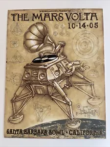 2005 The Mars Volta At Santa Barbara Bowl Handbill By Emek Black Variant - Picture 1 of 2