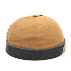 Big Oversize Brimless Cap Skullcap Rolled Cuff No Visor Beanie Docker Hat R