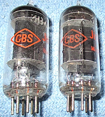 2 tubos de vacío NOS CBS/Hytron JHY 3B4 de colección 3 micas 2,7 vatios VHF pentodos de alimentación Foto 1 de 4