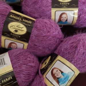 Purl Essence Luxury Angel Hair Purple Yarn 5 Skeins Knitting Crochet Crafts - Picture 1 of 5