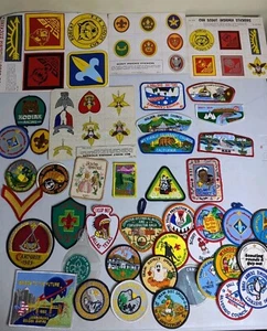 Massive Lot Of Vintage Boy Scout Patches, Flaps, And Insignia Stickers - Picture 1 of 14