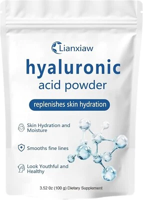 Hyaluronic Acid Powder - Skin Hydration & Anti-Aging Care Formula,  100Gram - Image 1 of 4