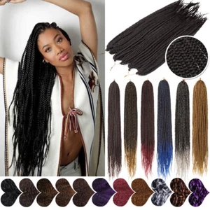 26" Afro Box Braids Micro Dreadlocks Soft Bulk Braiding Crochet Hair Extensions - Picture 1 of 21