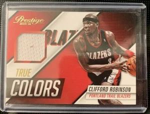 Clifford Robinson Game-Worn Jersey 2-Card Lot Blazers Nets Warriors Prestige - Picture 1 of 4