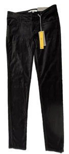Jlo Jennifer Lopez Size 2 Black Velvet Skinny Mid Rise Pants NWT L31 - Picture 1 of 6