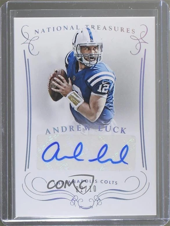 2014 Panini National Treasures Signatures Silver /10 Andrew Luck #S-AL Auto - Image 1 of 2