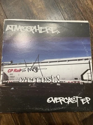 Atmosphere Overcast EP Vinyl Record 2000 Rhymesayers autographed by slug  - Image 1 of 3