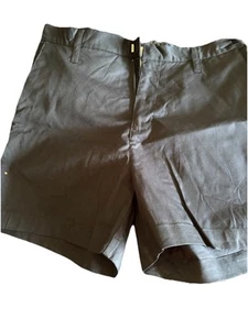 NWT Merona Black Khaki Shorts Womens Size 6 Waist 30 Stretch - Picture 1 of 6