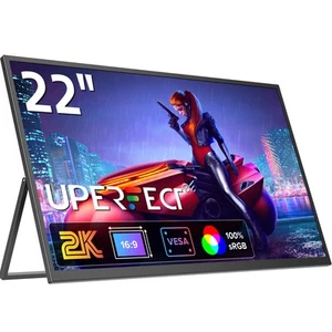 UPERFECT 2K Portable Monitor 22 Inch 2560x1440 Laptop Monitor 100%sRGB 300nits - Picture 1 of 7