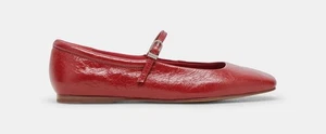 DOLCE VITA Reyes Mary Jane Ballet Flats Red Crinkle Patent Leather Women's 6.5 - Picture 1 of 11
