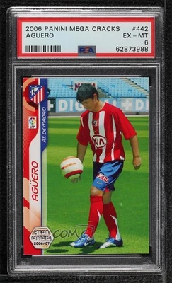 Panini Megacracks MGK La Liga 2006 Nuevo Fichaje Sergio Agüero PSA 6 Rookie RC Foto 1 de 2
